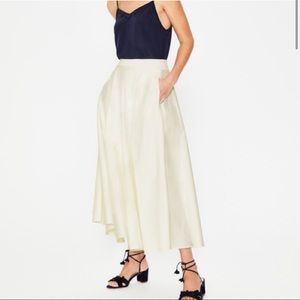 Boden Delilah Ivory Midi Skirt Sz 12